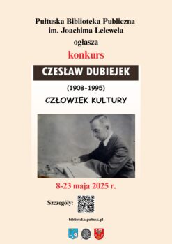 Plakat konkursu: Czesław Dubiejek-człowiek kultury