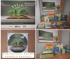Książki otrzymane w ramach projektu „Biblioteki pełne Dobrej Energii”